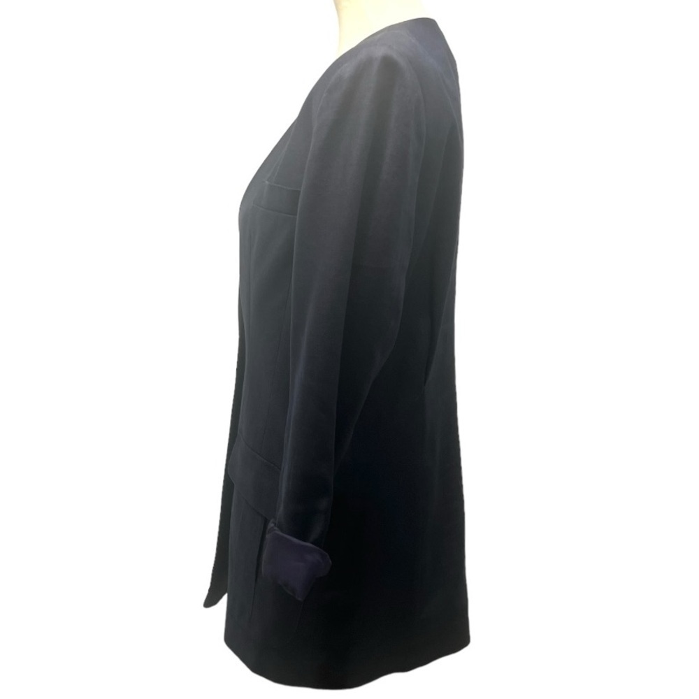 Classiques For Nordstrom Vintage Navy Linen Single Button Blazer Womens Medium - Picture 3 of 9